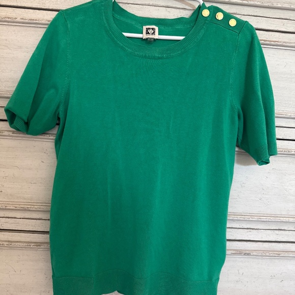 Anne Klein Green Dress Top - Picture 1 of 8